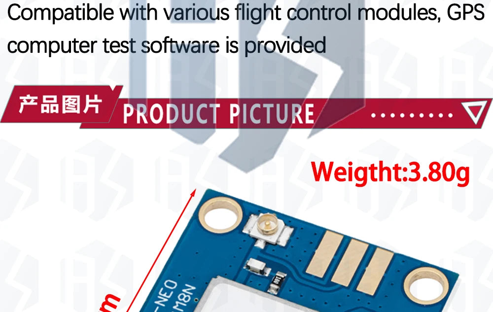 NEO-M8N/NEO-6M GPS Module (GY-GPSV3): Compatible with APM 1.65/2.56, Pixhawk V2.4.5 & MWC Controllers – 3.6V Operating Voltage