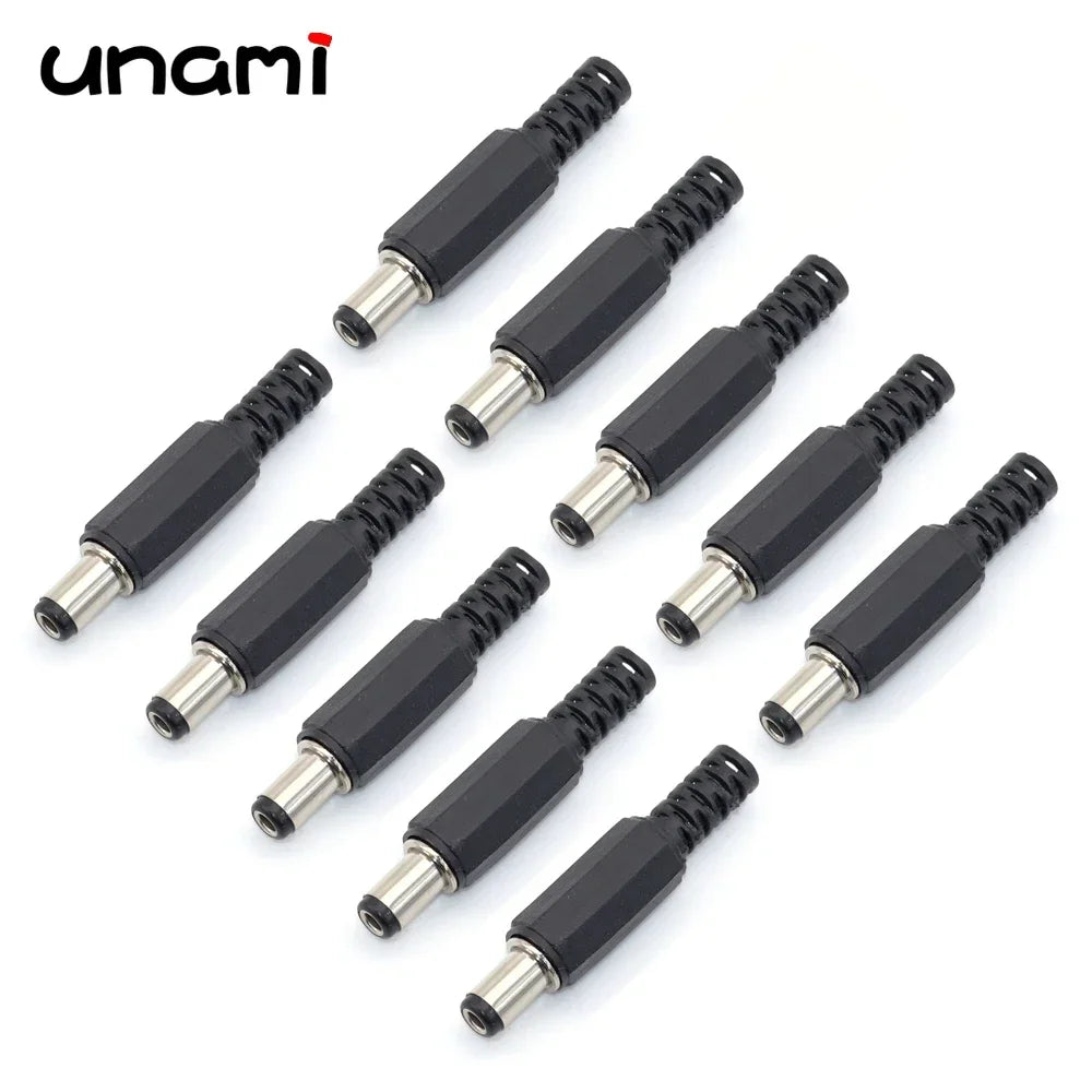 10Pcs DC Power Jack Socket Female Connector 5.5x2.1mm 3.5x1.3mm DC005 DC022 DC099 DC Plug Socket Nut Panel Mount Adapter