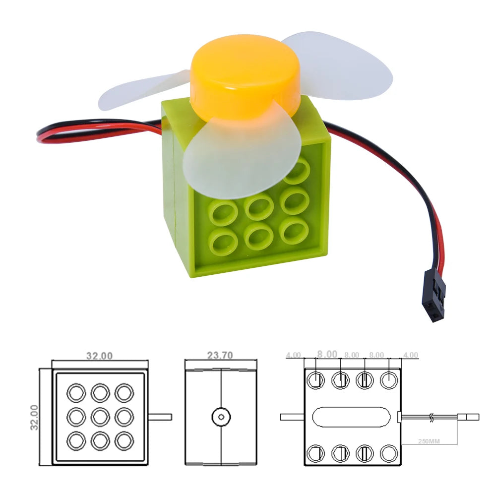 Programmable  2KG 360 Degree Servo&Motor Compatible With LEGO Building Blocks Projects Suitable Dual Output Shaft DIY Parts