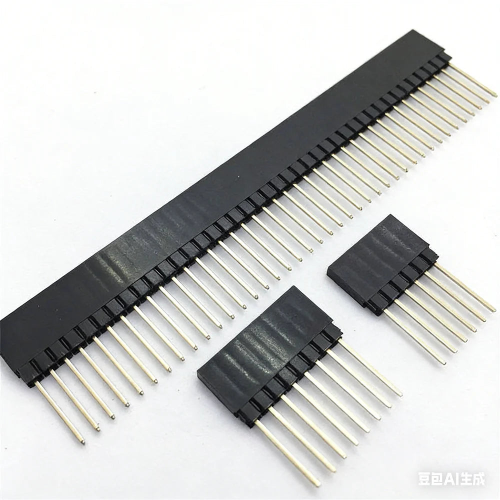 5pcs 2.54mm PC104 1X40P Single Stackable Rohs 1U Gold PC12.2mm PH11 6T PCB Industrial Female Pin Header Connector Socket Strip