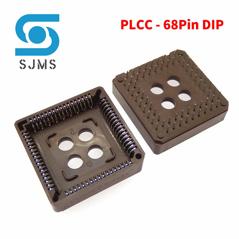 5Pcs PLCC IC Socket PLCC20 PLCC28 PLCC32 PLCC44 PLCC52 PLCC68 PLCC84 SMD DIP PLCC Socket Adapter In Stock 20 28 32 44 68 84 Pin