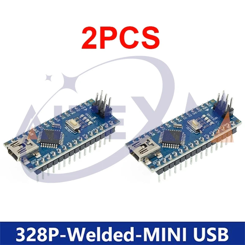 2PCS Mini/Type-C/Micro USB Nano 3.0 With Bootloader Compatible Nano Microcontroller For Arduino CH340 Driver 16Mhz ATMEGA328P