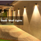 Solar Wall Lamp Solar Fence Lights with Warm White RGB Modes For Backyard Patio Deck Railing Wall Outdoor Waterproof Decor Light