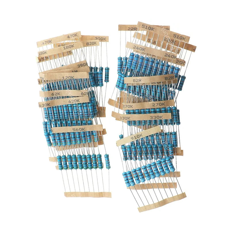 2W Color Ring Resistor pack 1% 22R-1M Metal Film Resistor