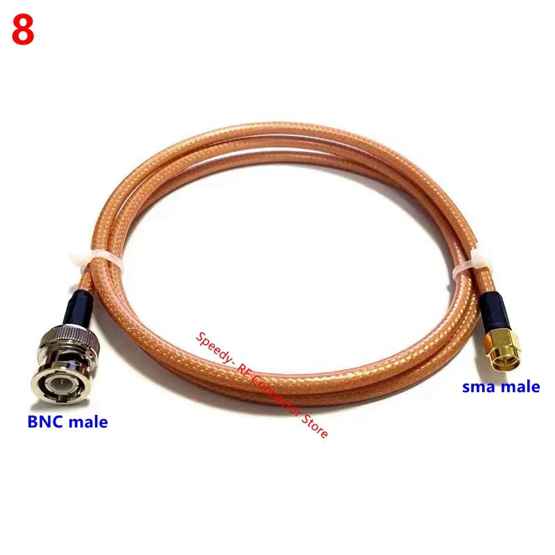 RG142 Coax Cable Double Shielded Crimp for UHF PL259 N Type TNC BNC Male Female Connector Extension Fast Delivery Brass Copper