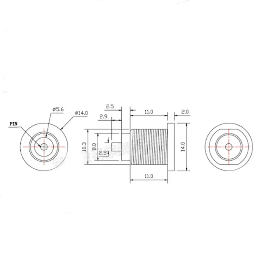 High Current 20AWG 5.5*2.1mm/5.5*2.5mm DC022D DC Power Cable Female Socket DIY Waterproof Jack Plug Panel Mount Connector