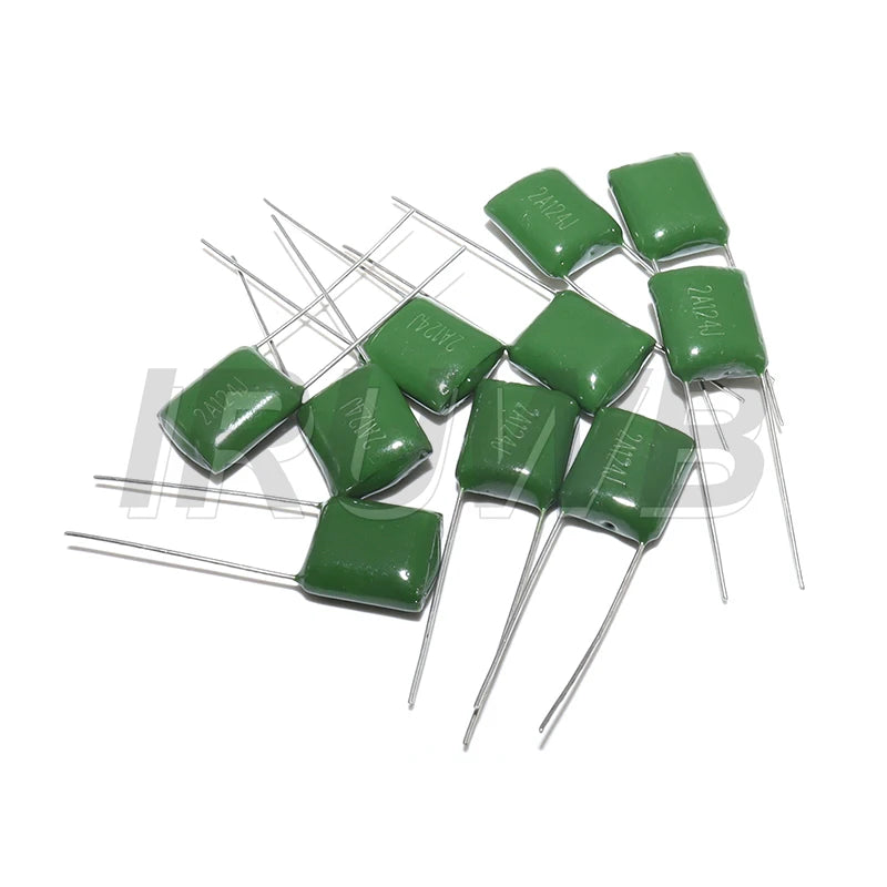 20PCS 100V 124 154 224 334 474 2A124J 2A154J 2A224J 2A334J 2A474J 0.15UF 0.22UF 0.33UF 0.47UF Polyester Film Capacitor