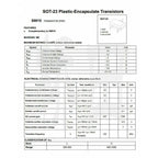 100PCS S9015 M6 0.1A 45V PNP SOT-23 SMD Chip Transistor