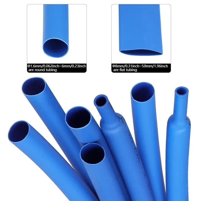 2:1 Times Shrink Heat Shrink Sleeve Tubes Set Thermoresistant Tube Wire Insulated Wiring, Red, Blue, Black Totaling 3 m