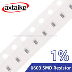 100PCS 1% 0603 SMD Resistor 0R~10M 1/10W 1R 10 100 150 220 330 470 510 680 910 Ohm Ω 1K 2.2K 10K 100K 1R 10R 100R 220R 330R 2K