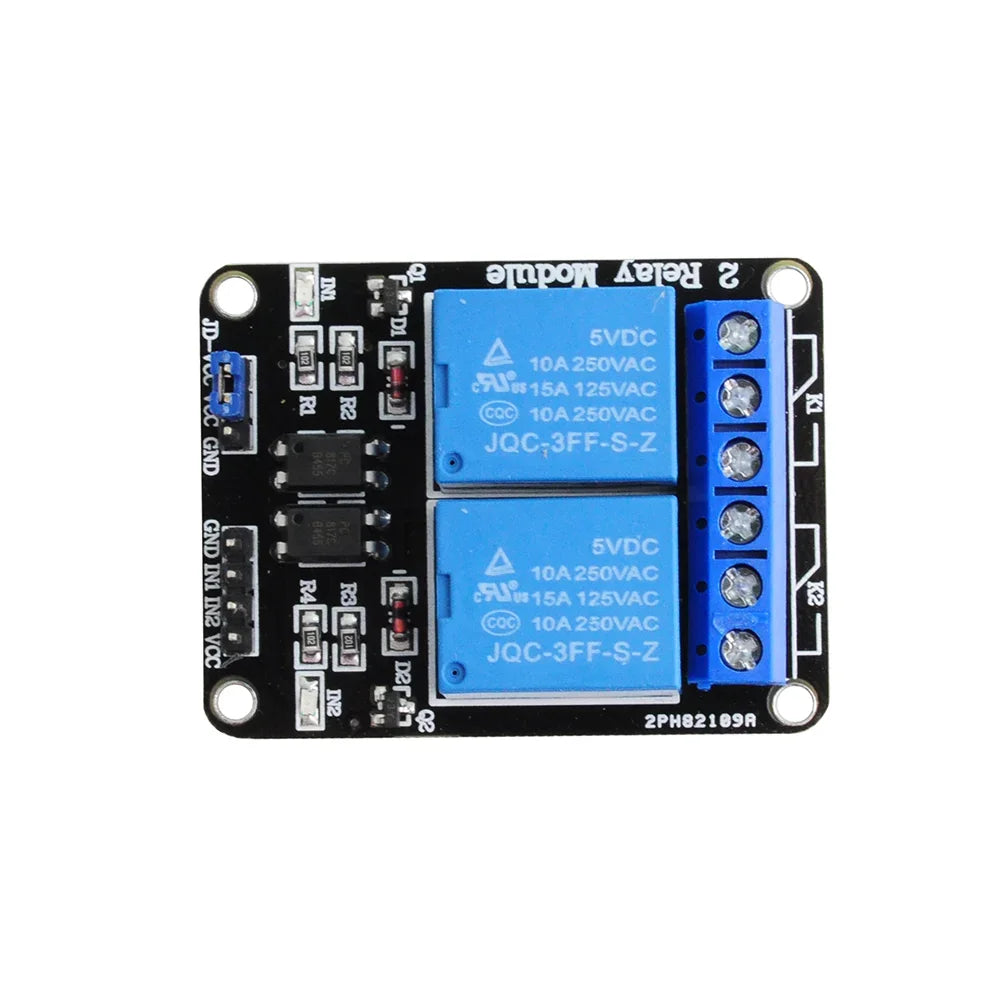 5V 2 Channel Relay Module with Optocoupler Isolation Compatible Arduino ESP32 Raspberry Pi PLC DIY Projects 1/5/10 PCS