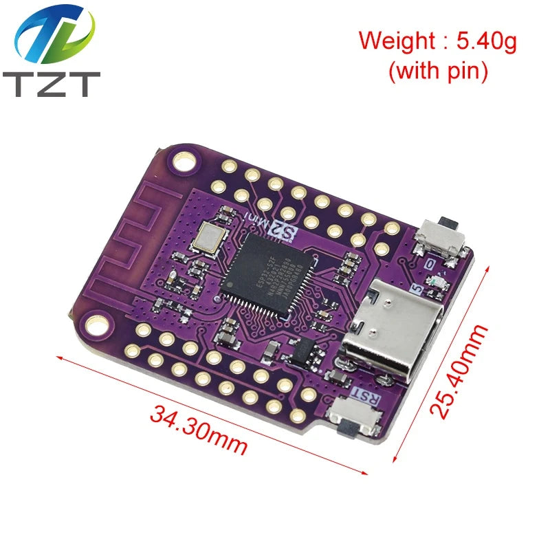 ESP32 S2 Mini WIFI Board Based ESP32-S2FN4R2 ESP32-S2 4MB FLASH 2MB PSRAM MicroPython For Arduino Compatible D1 mini upgrade