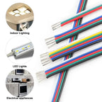 22AWG 20AWG 18AWG LED Extension Cord 2/3/4/5/6Pin RGB Flexible Electrical Connection Cable for LED Strip Lights Auto Lamp Driver