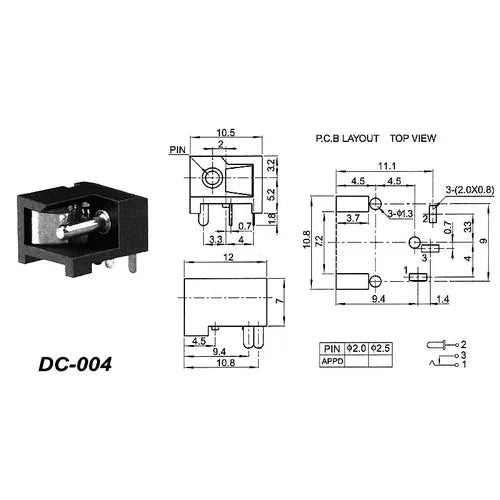 DC002/004/DC005/015 Power Socket 3.5x1.3mm 5.5x2.1mm 5.5x2.5mm DC Power Socket USB Three-Leg Direct Plug Socket Female Connector