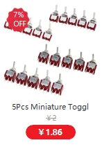 5Pcs ON-OFF-ON  ON-ON3 PIN/6PIN 2/3 Position Mini Latching Toggle Switch AC 125V/6A 250V/3A MTS-102 MTS-103 MTS-202 MTS-203