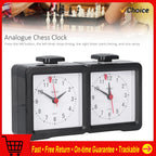 Multifunction Chess Analog Clock Count Up Count Down Timer Mute for Board Game Competition
