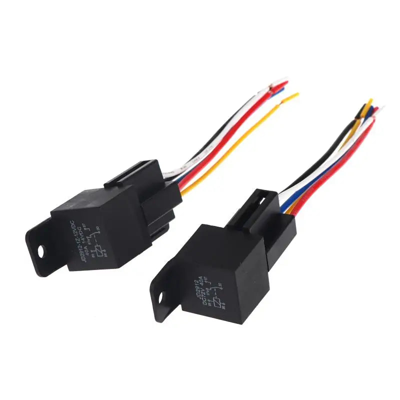 40A 12V-72V Automotive Relay 4/5Pin with Interlocking Socket Heat Resistant for Truck Van Moto Daily Use