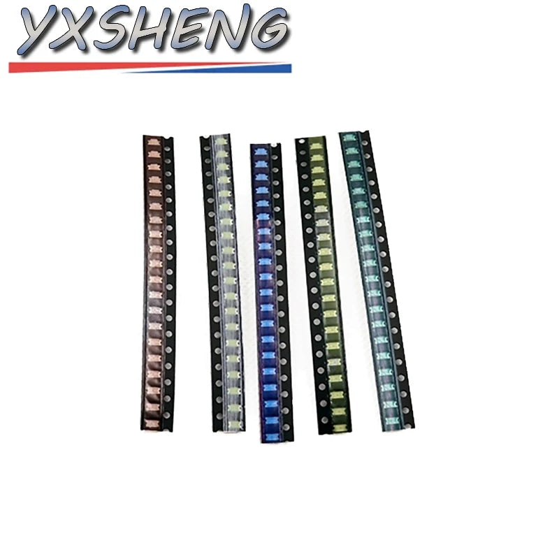 0603 0805 1206 1210 5730 SMD LED Diode 100PCS=5Colors X 20pcs Assortment LED Diode KIT Red Green Yellow White Blue
