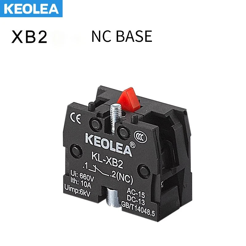 XB2 Series Metal Button Switch Self Reset Small Mushroom Head Middle Seat Emergency Stop 22mm Knob Key Start Inching Power on