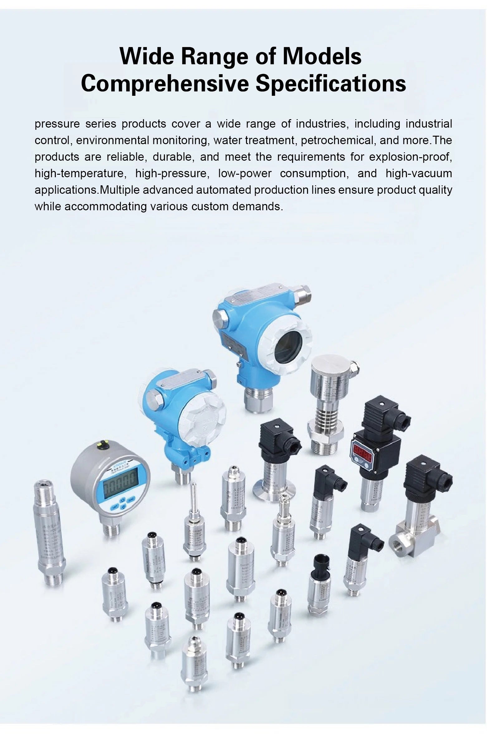 HTP‑610 Compact Differential Pressure Transmitter Diffused Silicon Sensor RS485/Analog Output ‑10kPa‑100MPa G1/4 G1/2