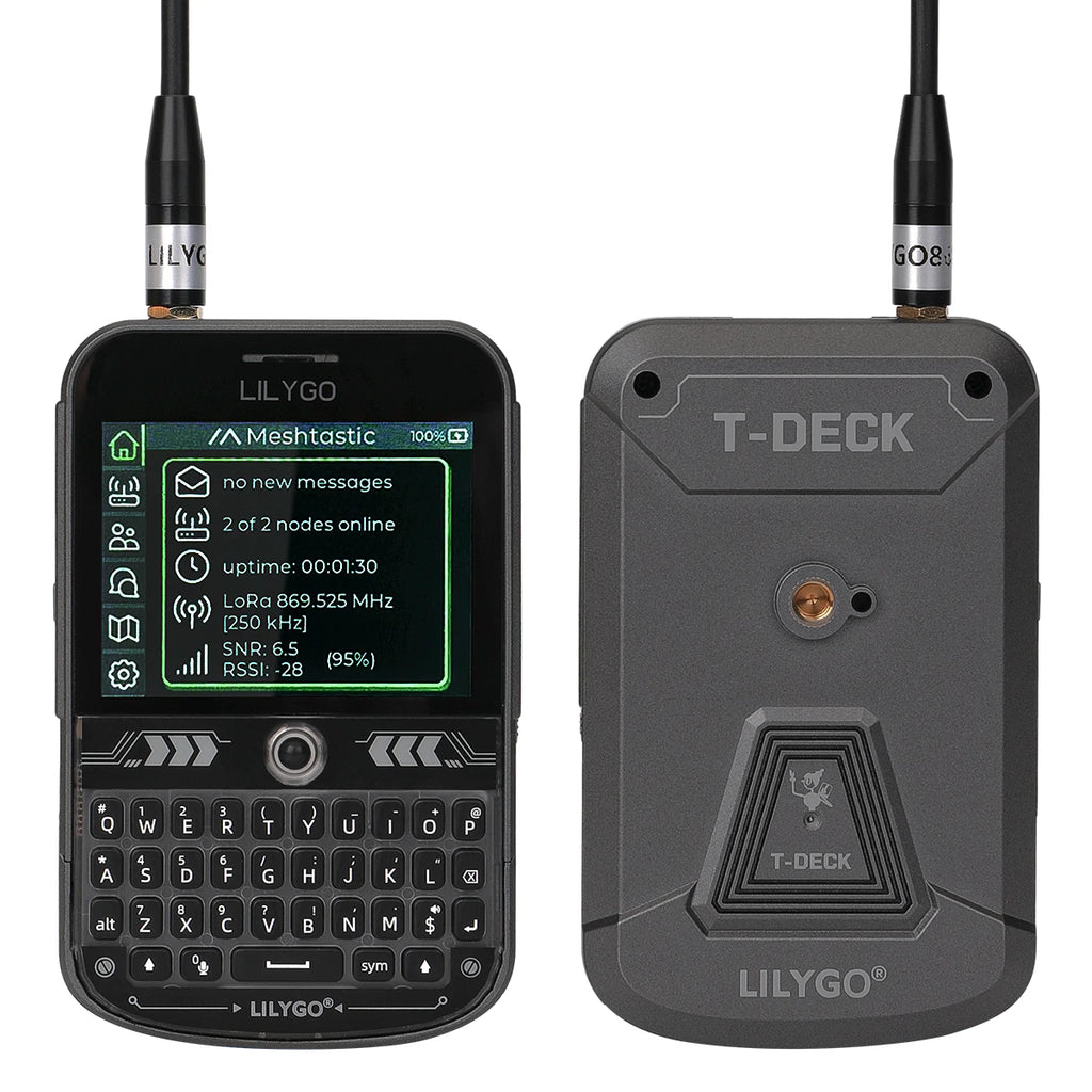 LILYGO T-Deck Plus Lora Mesh Radio with ESP32-S3 GPS LoRaWAN for Meshtastic Pocket Tracker Node with External Antenna