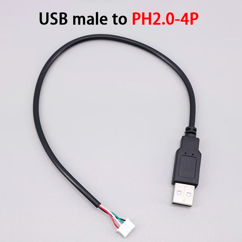 USB Male Female Terminal Data Line To Head JST 1.25/ZH1.5/PH2.0/XH2.54-4Pin Adapter Extension Touch Screen Cord