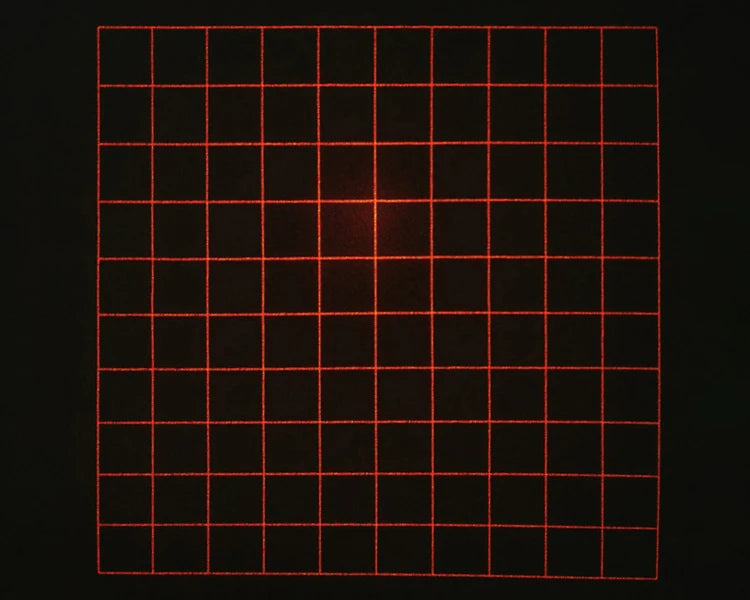 660nm Red Laser Module D18×65mm Square 10×10 Grid Focusable DOE 10mW-150mW for Wood Stone Positioning