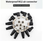 M12 male and female socket  4 5  8  pins weld IP67/68 Install front/rear panel waterproof circular connectors