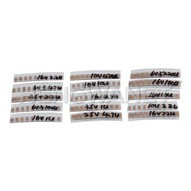 150PCS SMD Tantalum Capacitor Assortment Kit 1uf-220uf A/B Case Tantalum Capacitors Set 1UF 2.2UF 4.7UF 10UF 47UF Capacitors