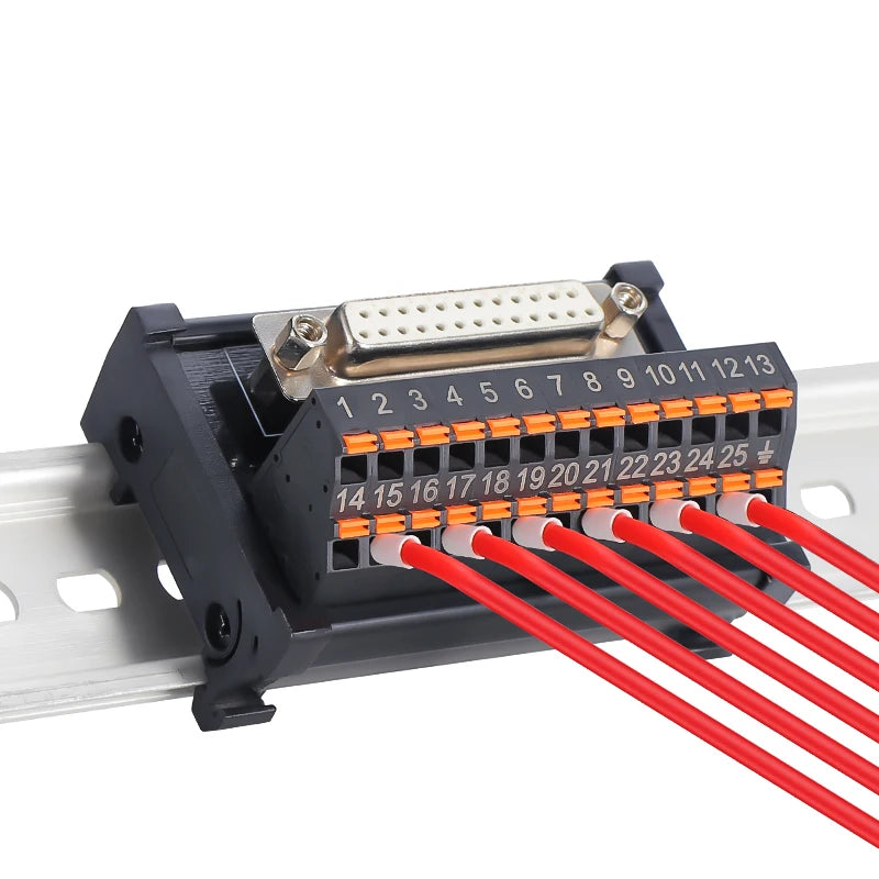 ENMG Direct Insertion 8A 300V DB9 Serial Terminal Block 9 pole 15db25 37 44 50 78 pin male female terminal block rail type D-SUB