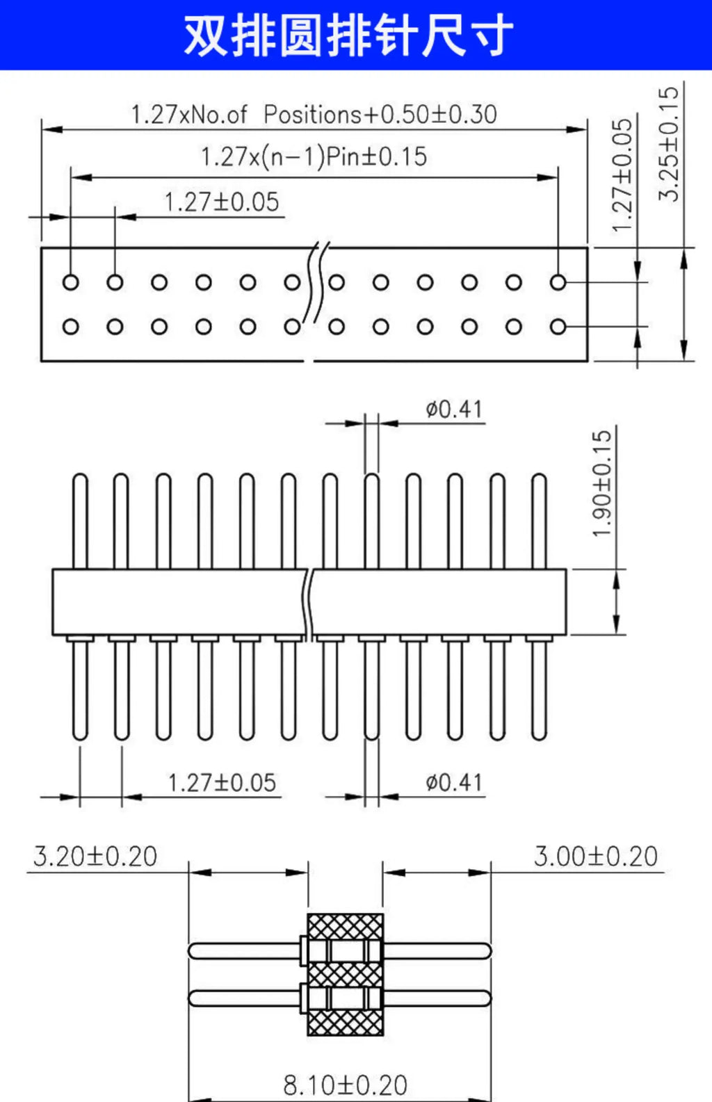1x40P 1.27mm 2.0mm 2.54mm Round Hole Male Tin Gold Female Pin Header Single Row 0.1" Breakable PCB IC Crystal Transistor Socket