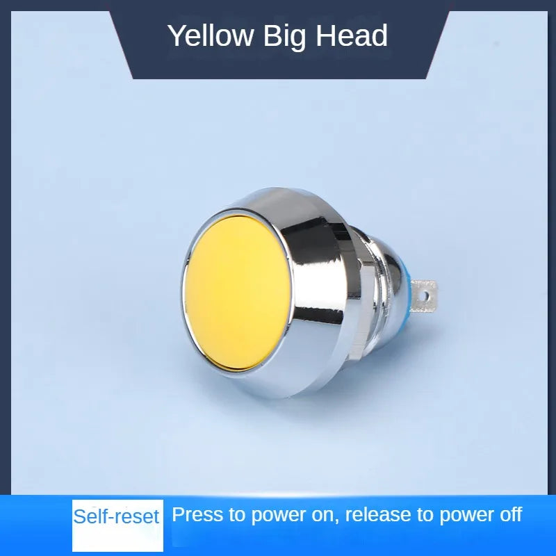 12MM Small Mini Metal Push Button Switch 12V 220v On Off Start Stop Momentary Colorful Black Oxide Waterproof Round Head Wedding