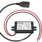 Waterproof 12V/24V to 5V Converter DC-DC Buck Module Power Adapter USB-A Female/C Type/Dual USB/Open Wire Connector