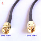 RG174 Coax Cable SMA Male To RPSMA Male Connector SMA To SMA Crimp for RG-174 Extension Copper Feeder Wire for Coax Card Antenna