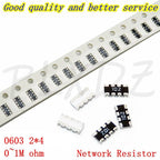 100pcs 0603 0603*4 2*4P 5% Network Resistor SMD array 0 ohm ~ 1M 91 100 110 120 130 150 160 180 200 220 240 270 300 330 R ohms