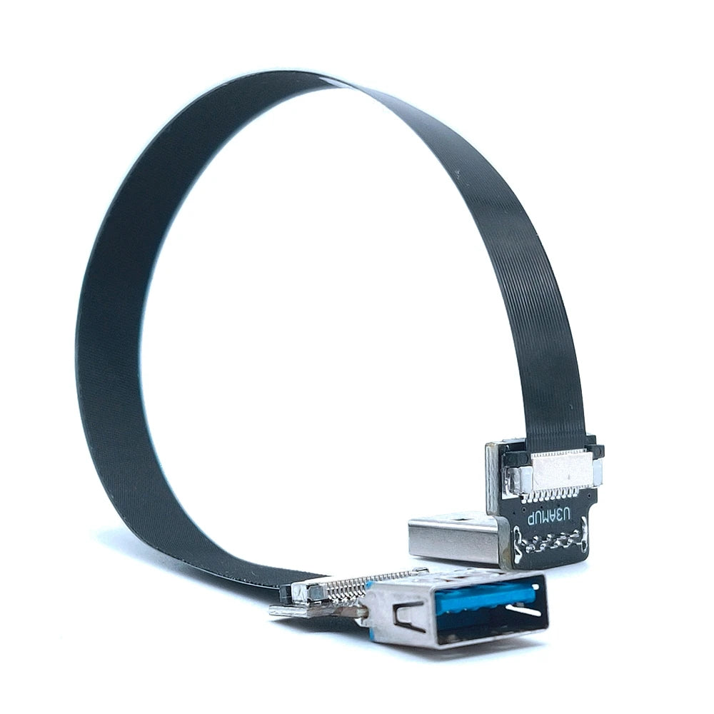 USB 3.0 male female conversion fpc elbow USB flat extension cable with 90 ° left and right bending USB port