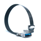 USB 3.0 male female conversion fpc elbow USB flat extension cable with 90 ° left and right bending USB port