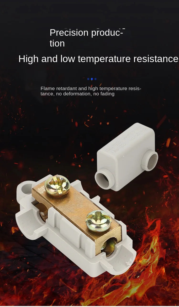 High Power Branch Terminal Quick Wire Connector Terminal Block 400V Electrical Cable Junction Box ZK-306 T-Type Wiring Terminal