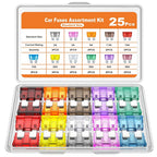 30/25pcs Blade Fuse Assortment Kit Standard Mini Fuse Mixed Motorcycle Circuit Fuse 2A 3A 5A 7.5A 10A 15A 20A 25A 30A 35A 40A
