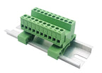 2EDG-UKR-5.08mm Rail Mounted Plug-in Terminal Block Connector 2EDG 5.08mm 2P 3P 4P5P-24Pin Screw Free Guide Rail Docking KD Plug