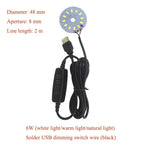 DC5V Dimmable LED Chip 5W-30W Surface Light Source SMD 5730 LED Light Beads DIY Tricolor Adjustable LED Bulb White Warm White
