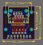 RJ45 Network Port Adapter Test Board Horizontal 8p Crystal Head Female Socket Circuit Board with Light