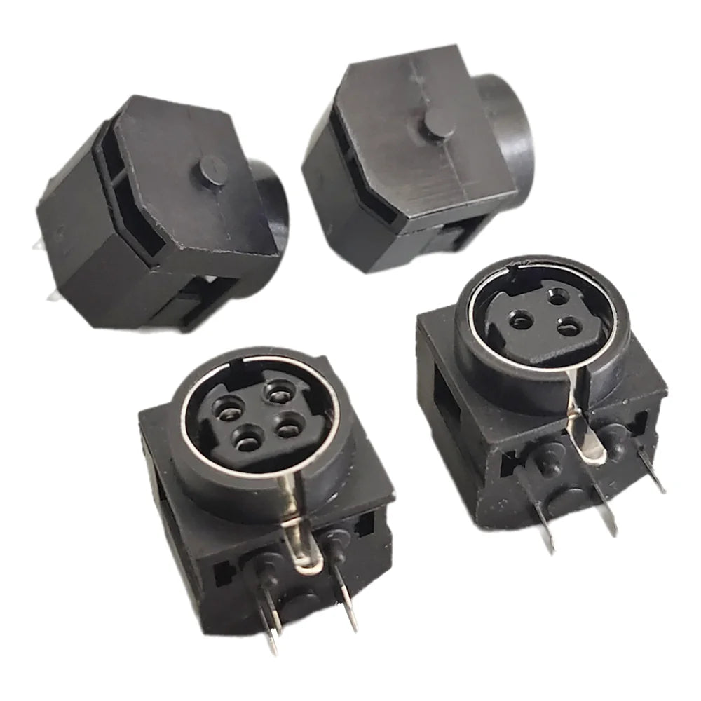 5/10Pcs DIN 3P/4P Horizontal Socket S Terminal MPC Power PS2 Full Plastic Connector 3/4 Core Adapter for Electronics