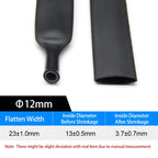 1~10m Glued 4:1 Heat Shrink Tubing 4mm - 72mm Black Double Wall Adhensive Polyolefin Lined Wire Cable Repair Sleeving Wrap