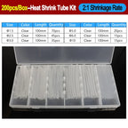 2:1/ 3:1/4:1 Heat Shrink Tube Set 73~900pcs Shrinkage Tubing Kit Cable Repair Protecter Wire Insulation Thermoresistant Sleeving