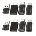 8pcs USB to USB C Adapter, USB Type C Female to USB Adapter, Micro USB to USB C Female Male Converter Connector, for Laptop Car