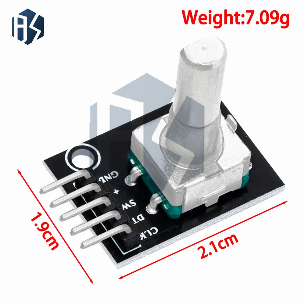 KY‑040 / RV09 / EC11 360° Rotary Encoder Module, Rotary Potentiometer with Knob for Arduino