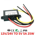 12V 24V to 5V 5A 3A 10A DC-DC Step Down Power Converter Voltage Power Supply 8-36V Buck 5V Switching 12Volt to 5Volt for Car LED