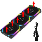 JUMPEAK CS120 ARGB Cooling Fan 360mm 240mm Modular Stackable Splicing Silent 120mm RGB Fans Kit For Gaming PC Case Water Cooler