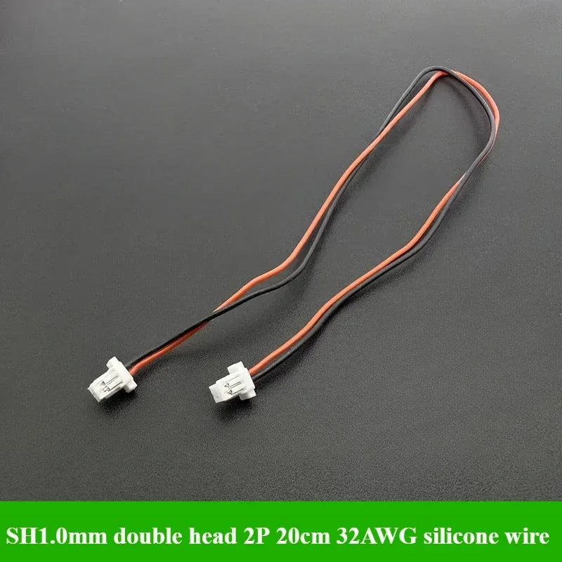 2-50Pcs/lot JST SH 1.0mm Pitch Female Socket Terminal Plug Wire Connector SH 1mm 2 3 4 5 6 Pin 20CM 32AWG Silicone Wires Cable